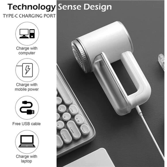 Rechargeable Fabric Shaver, Electric Commercial Lint Remover with LED Display - Picture 5 of 7